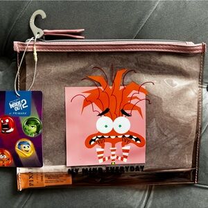 Anxiety Clear Cosmetic Bag with Cartoon Design